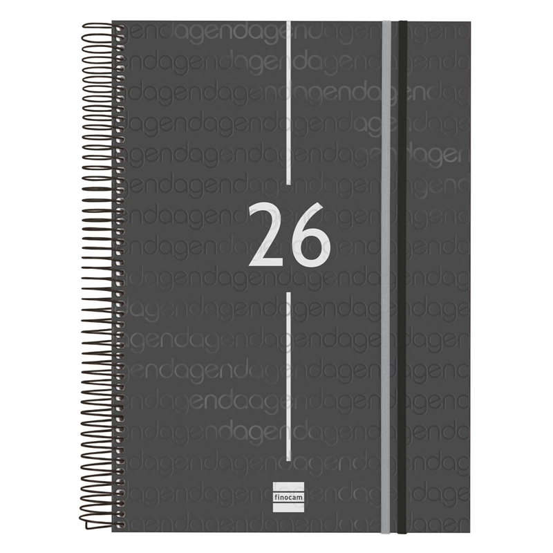 Agenda 2026 Finocam Year E40 día página negro