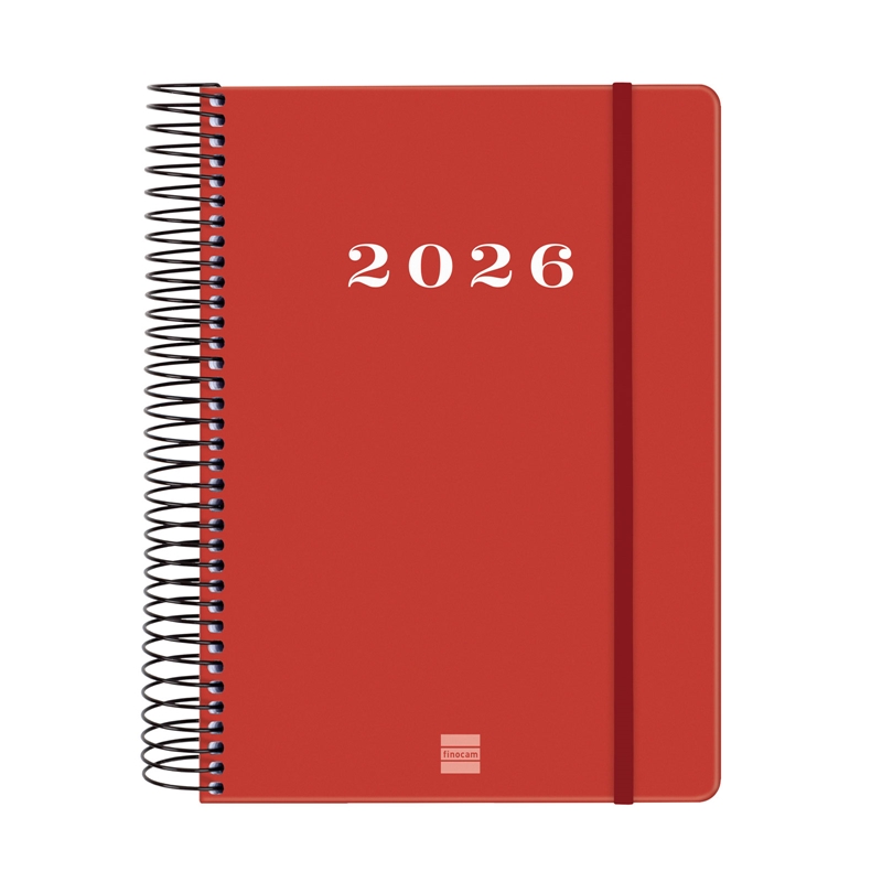 Agenda 2026 Finocam My E10 día página rojo