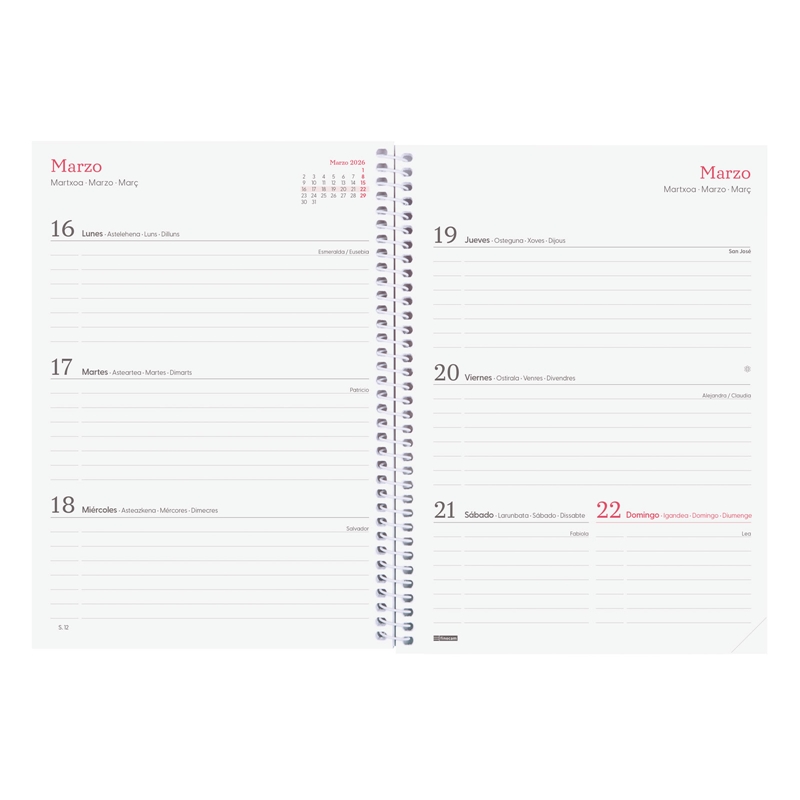 Agenda 2026 Finocam Design Collection E10 semana vista ahora 2 Agenda 2026 Finocam Design Collection E10 semana vista ahora