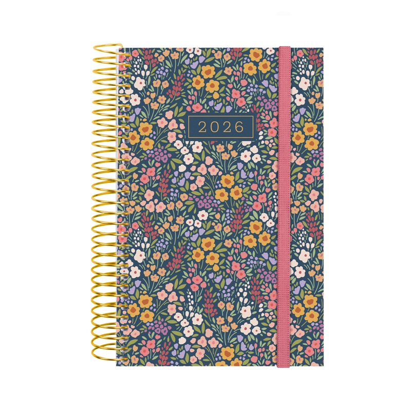 Agenda 2026 Finocam Design Collection E5 día página flora