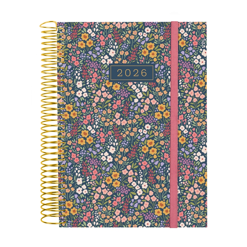 Agenda 2026 Finocam Design Collection E10 día página flora
