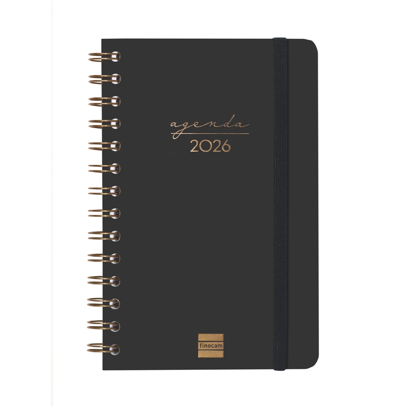 Agenda 2026 Finocam Alma E5 semana vista negro