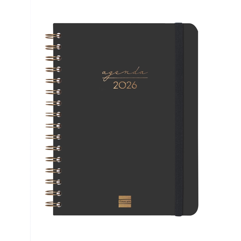 Agenda 2026 Finocam Alma E10 semana vista negro