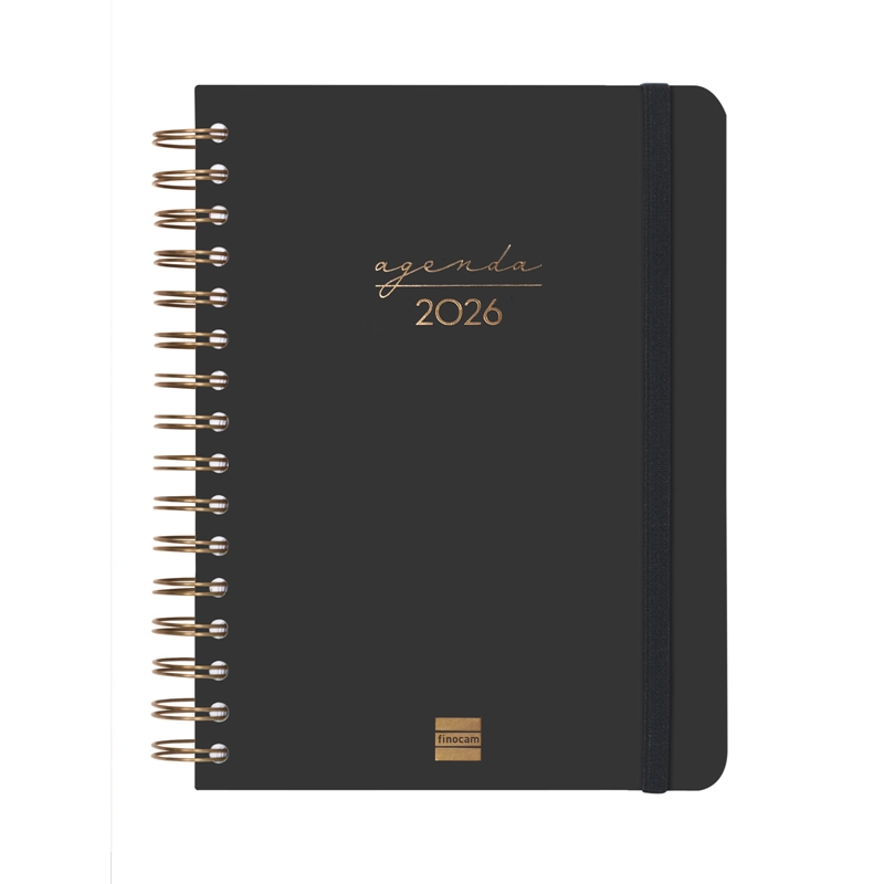 Agenda 2026 Finocam Alma E10 día página negro