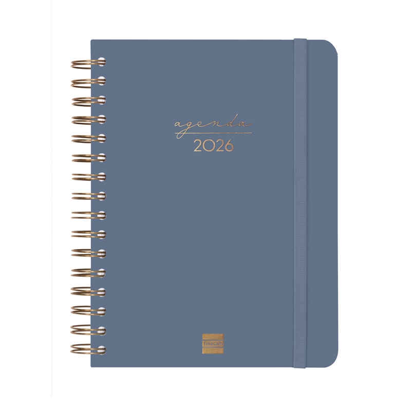 Agenda 2026 Finocam Alma E10 día página azul