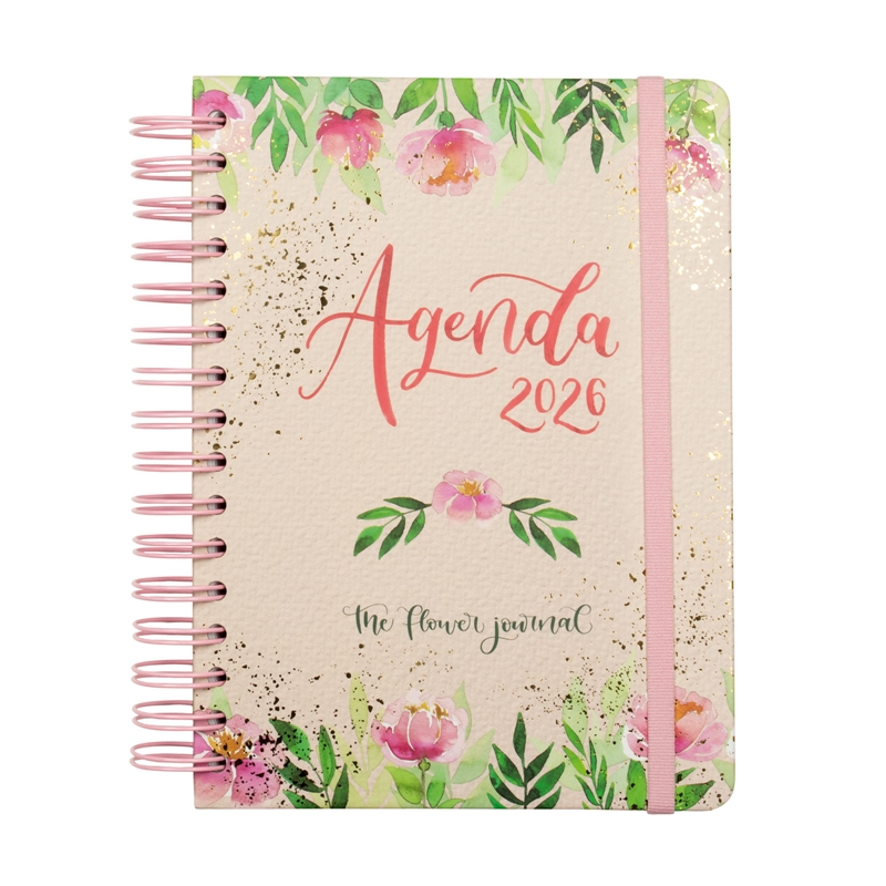 Agenda 2026 Finocam The Flower Journal E10 día página rosa