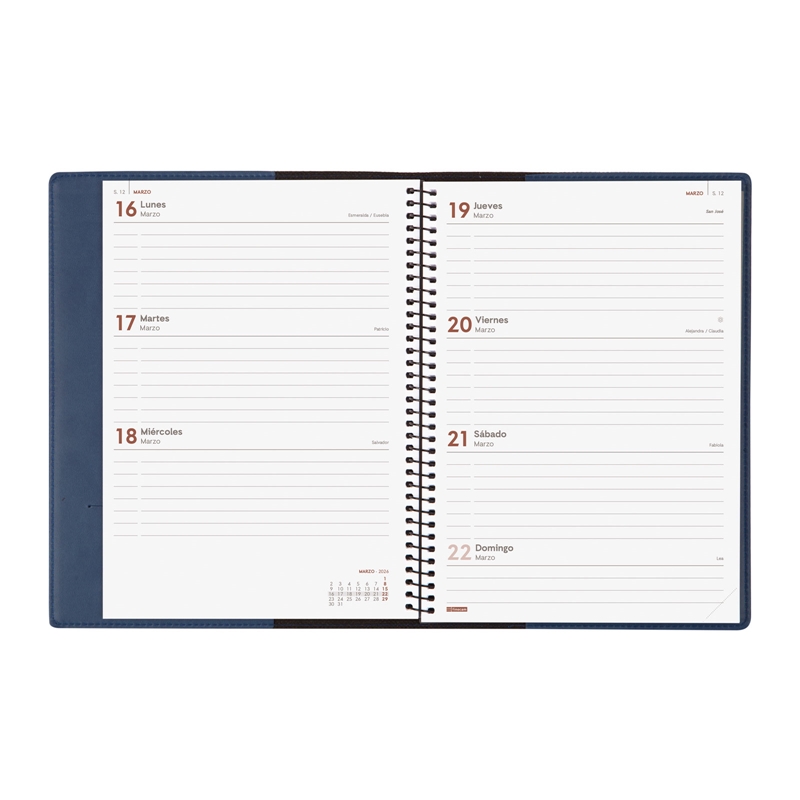 Agenda 2026 Finocam Duoband E10 semana vista azul 2 Agenda 2026 Finocam Duoband E10 semana vista azul