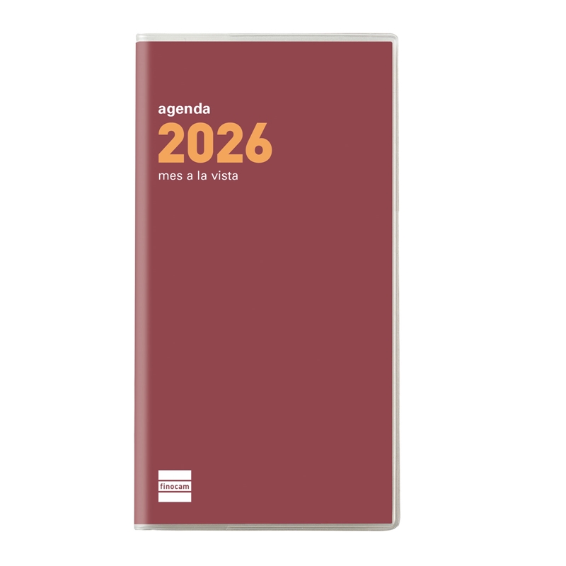 Agenda 2026 Finocam Coctel PL4 mes vista burdeos