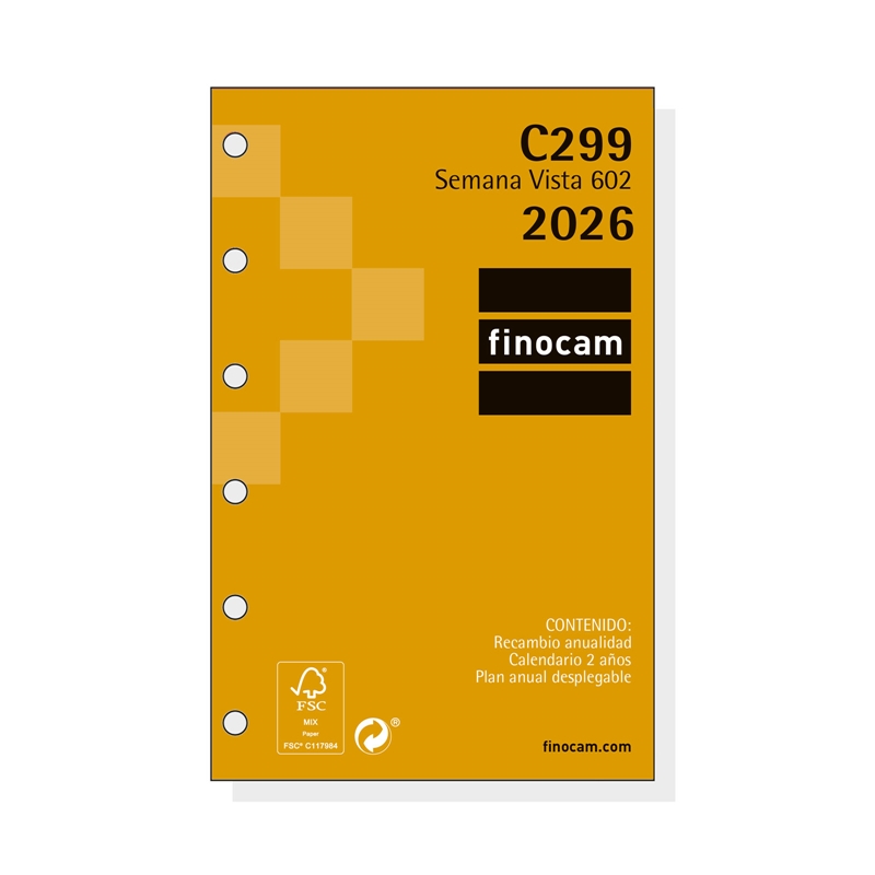 Recambio anual 2026 Finocam C299 602 semana vista