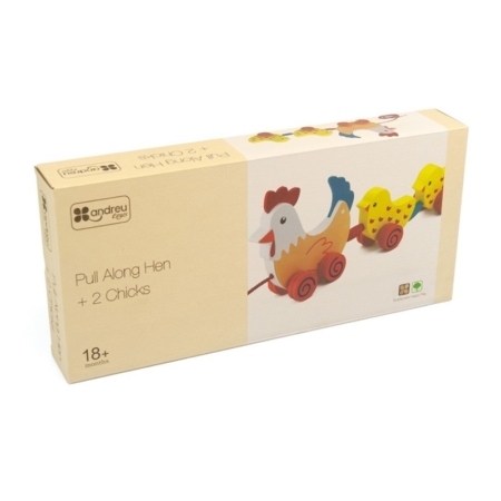 Arrastre gallina y pollitos