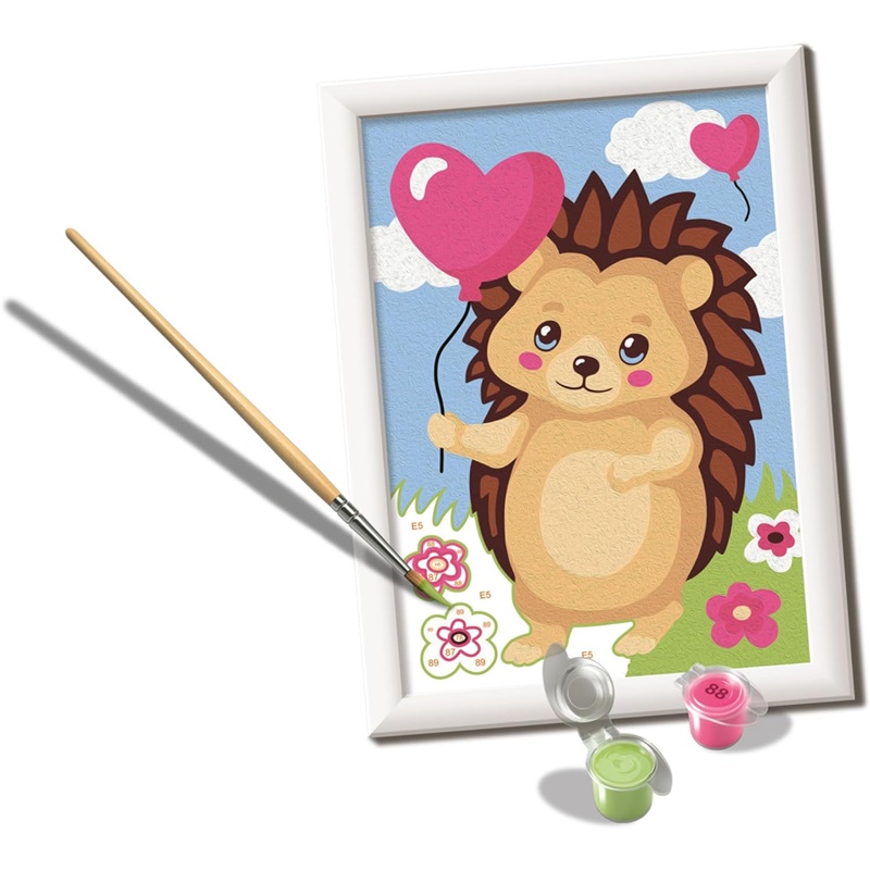 Pintar por números Erizo feliz 2 Pintar por números Erizo feliz