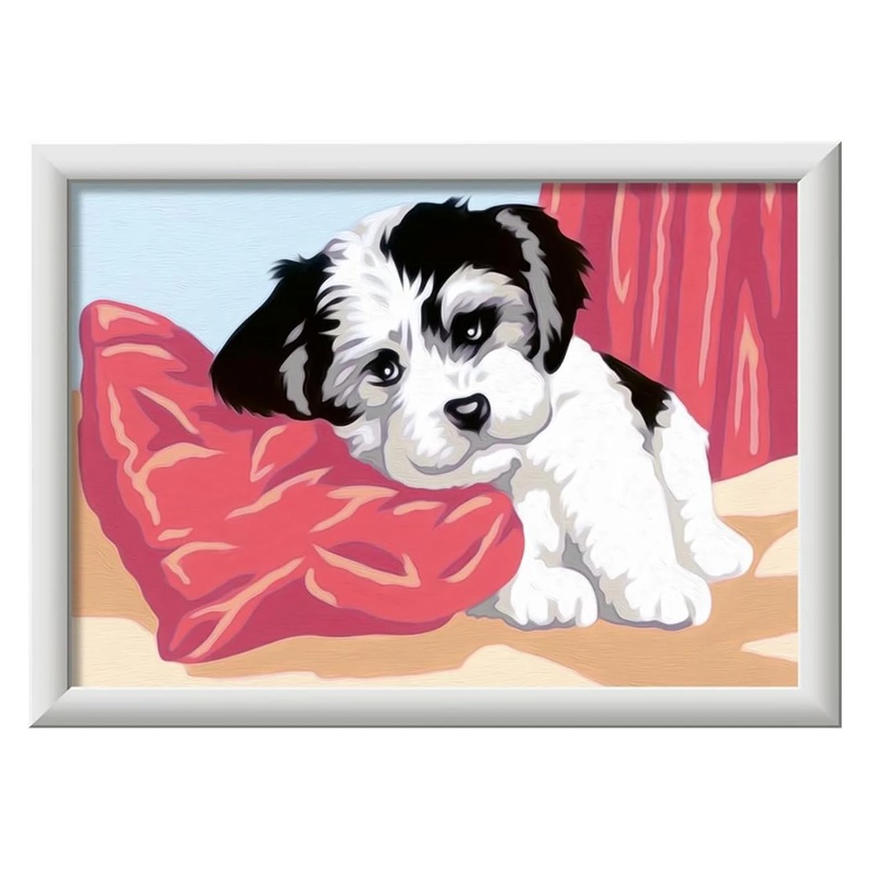 Pintar por números Cachorro cariñoso 2 Pintar por números Cachorro cariñoso