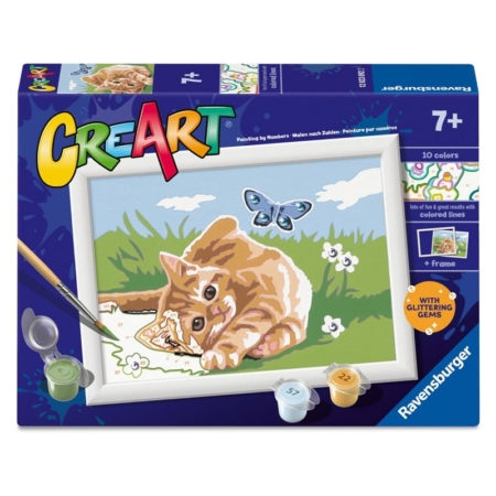 Pintar por números Gatito juguetón