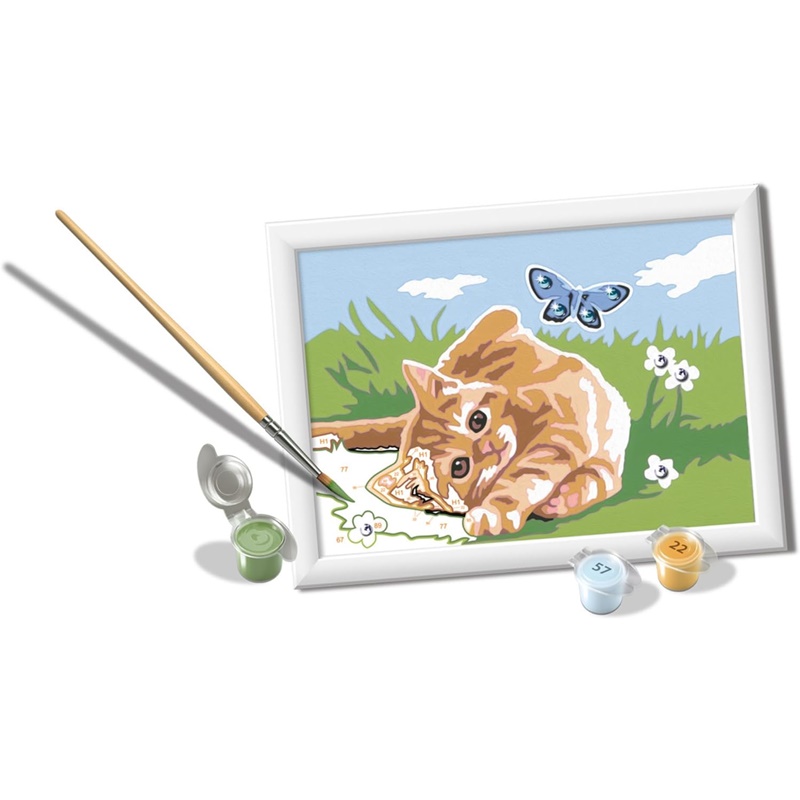 Pintar por números Gatito juguetón 2 Pintar por números Gatito juguetón