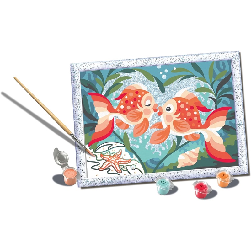 Pintar por números Peces enamorados 2 Pintar por números Peces enamorados