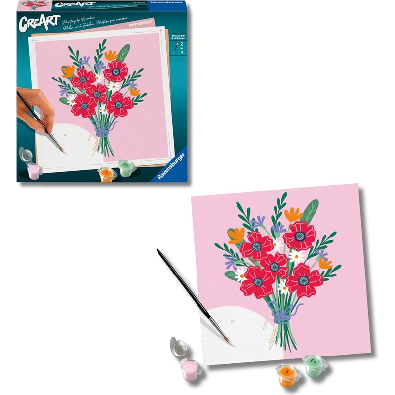 Pintar por números Ramo de amapolas 2 Pintar por números Ramo de amapolas