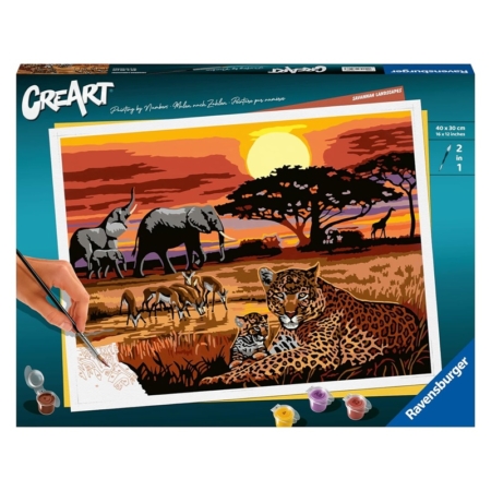 Pintar por números En la sabana