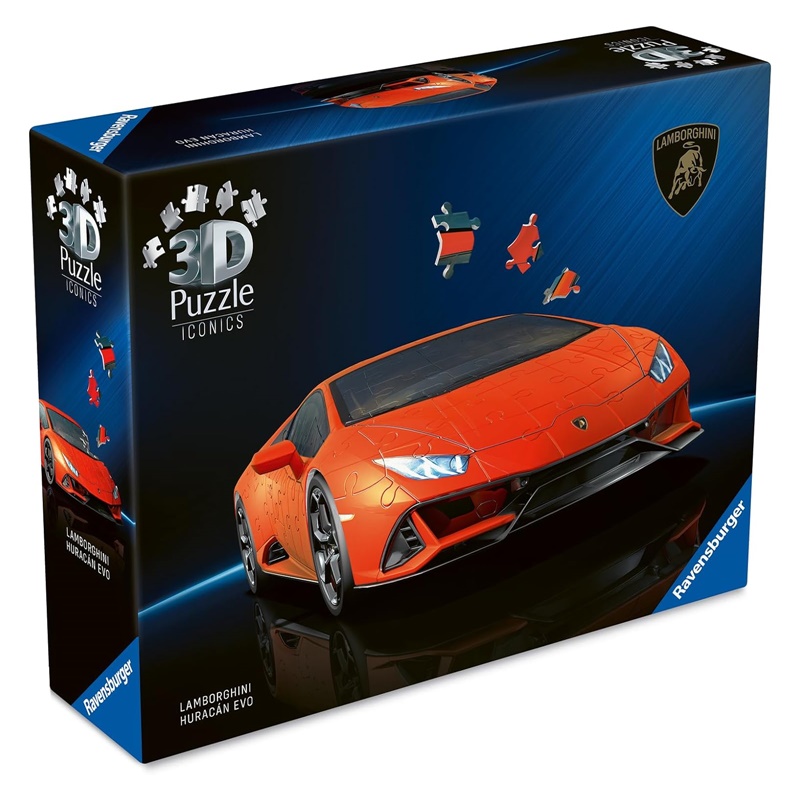 Puzzle 3D Lamborghini Huracán EVO naranja 158 piezas