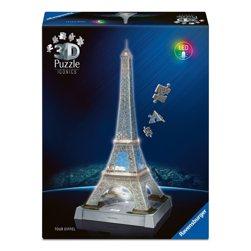 Puzzle 3D Torre Eiffel con luz 243 piezas