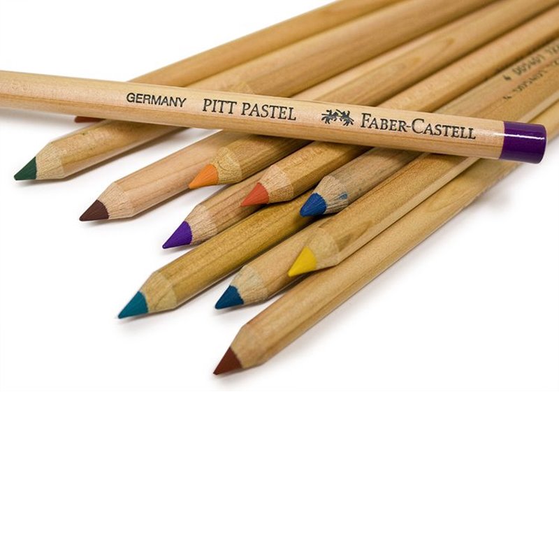 Estuche de metal con 60 lápices pastel Pitt