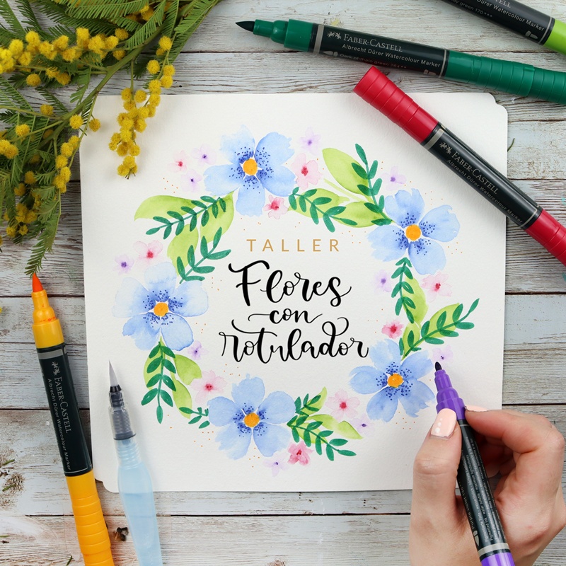 Taller de flores con rotulador acuarelable the flower journal - Material de  oficina, escolar y papelería